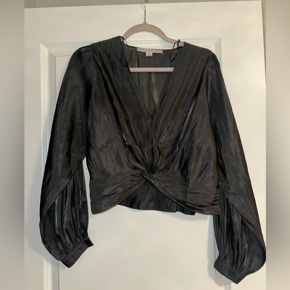 BLACK SEXY SILKY TOP